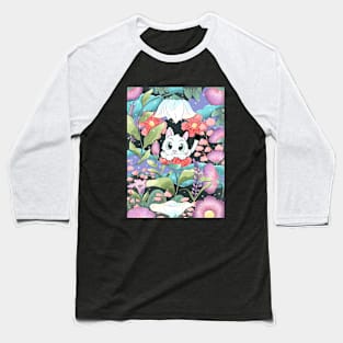 Kitten in a Fantasy Garden Baseball T-Shirt